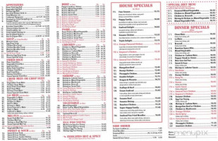 Great Dragon Chinese menu