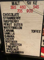 G J Dairy Freeze menu