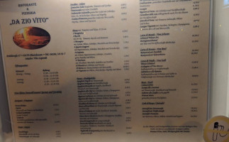 Pizzeria Da Zio Vito menu