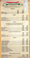 Sorrentos Pizzeria menu