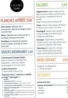 La Cave Cadillac menu