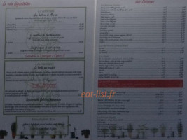 La Gourmandine menu