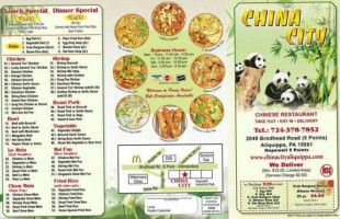 China City menu