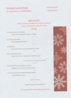 La Belle Epoque menu