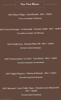 Auberge D'archamps menu