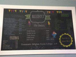 Ice Cream Shop menu