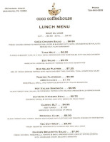 Coco Coffeehouse menu