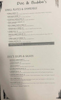 Doc Bubbas menu