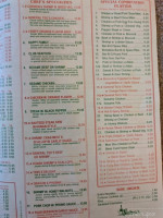 Mings Garden Chinese menu