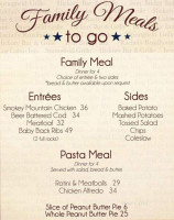 Rachel's Roadhouse menu