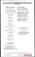 Norte Azul Cantina menu