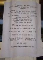 Noel's Drive-in menu