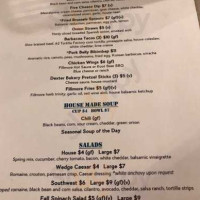 Fillmore Grill menu