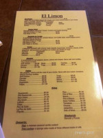 El Limon menu