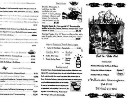 El Tarasco menu