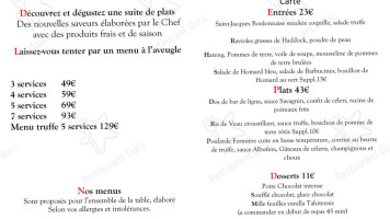 Les Orfèvres menu