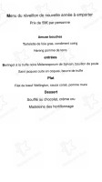 Les Orfèvres menu