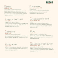 L'eden Burger menu