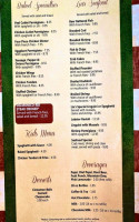 Lia's Pizza Italian menu