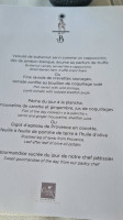 La Cabro d'Or menu