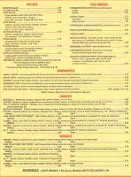 Pizza Pub menu