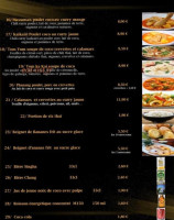 Tiou Thai Food menu