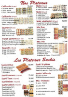 Koni Sushi menu