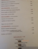 De L'erve menu