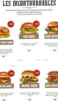 Mythic Burger menu