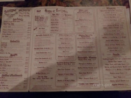 Hops Barleys menu