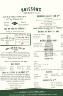 La Pivotte menu