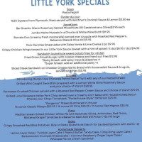 The Little York menu