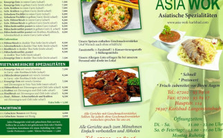 Asia Wok menu