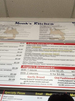 Monk's Kitchen menu