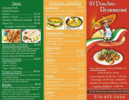 El Panchito menu