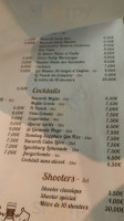 Le Comptoir d'Eugene menu