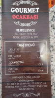 Gourmet Ocakbasi menu