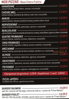 Ô Bistrot menu