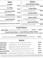 Rock Island Grill menu