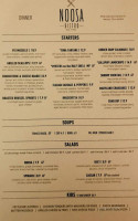 Noosa Bistro menu