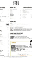 Loco Loca menu