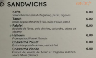 Mazats menu