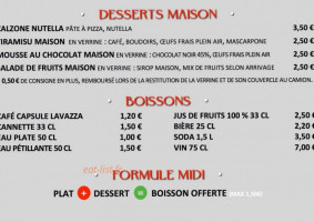 Pizza Doc Truck menu