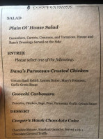 Cooper's Hawk Winery menu