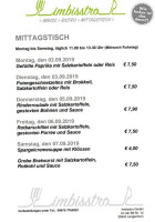 Imbisstro menu