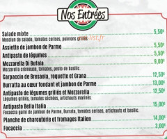 Bella Ciao menu