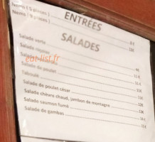 Le Cafe Des Sports menu