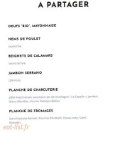 Les Gentlemen menu