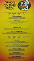 Geno's Pizza And Burgers menu