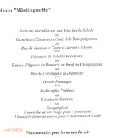 La Renaissance menu